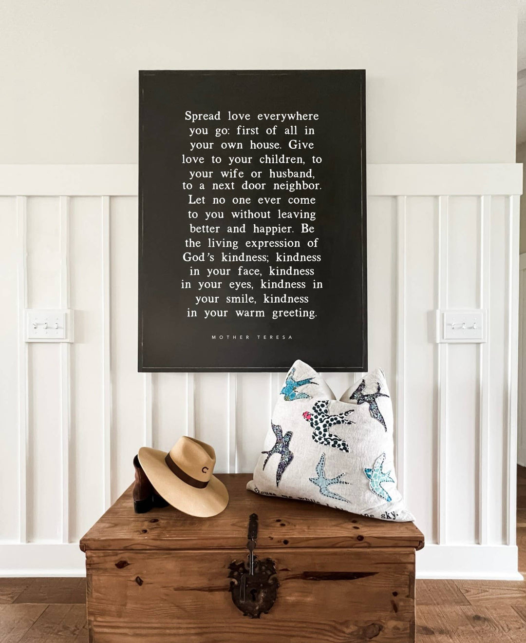 Spread Love Everywhere You Go Mother Teresa Wood Sign