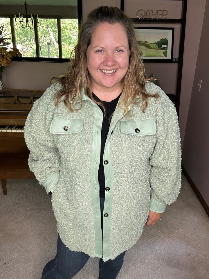 Soft Sage Sherpa