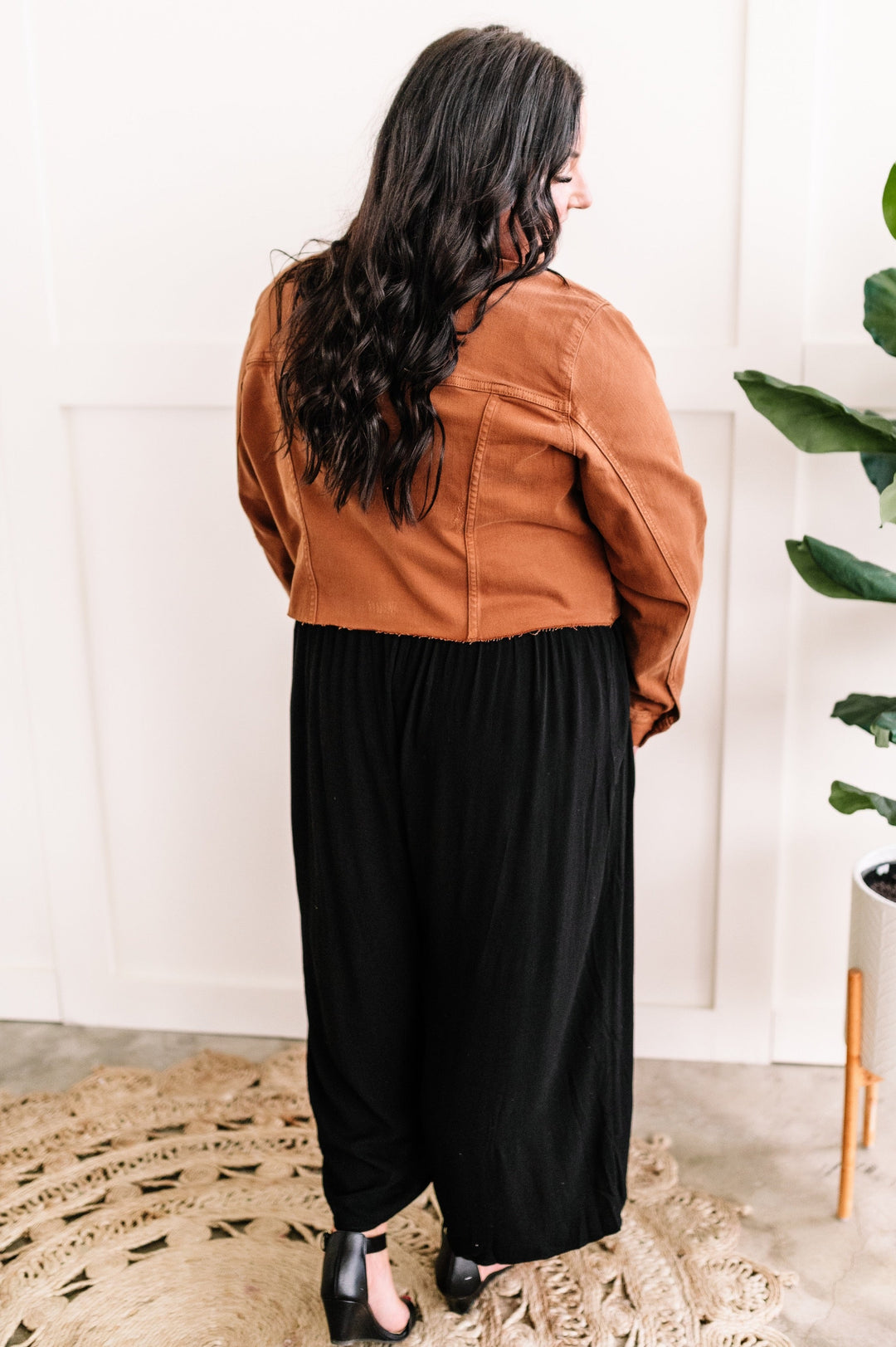 Stretchy Denim Jacket In Rich Toffee By Judy Blue Jeans