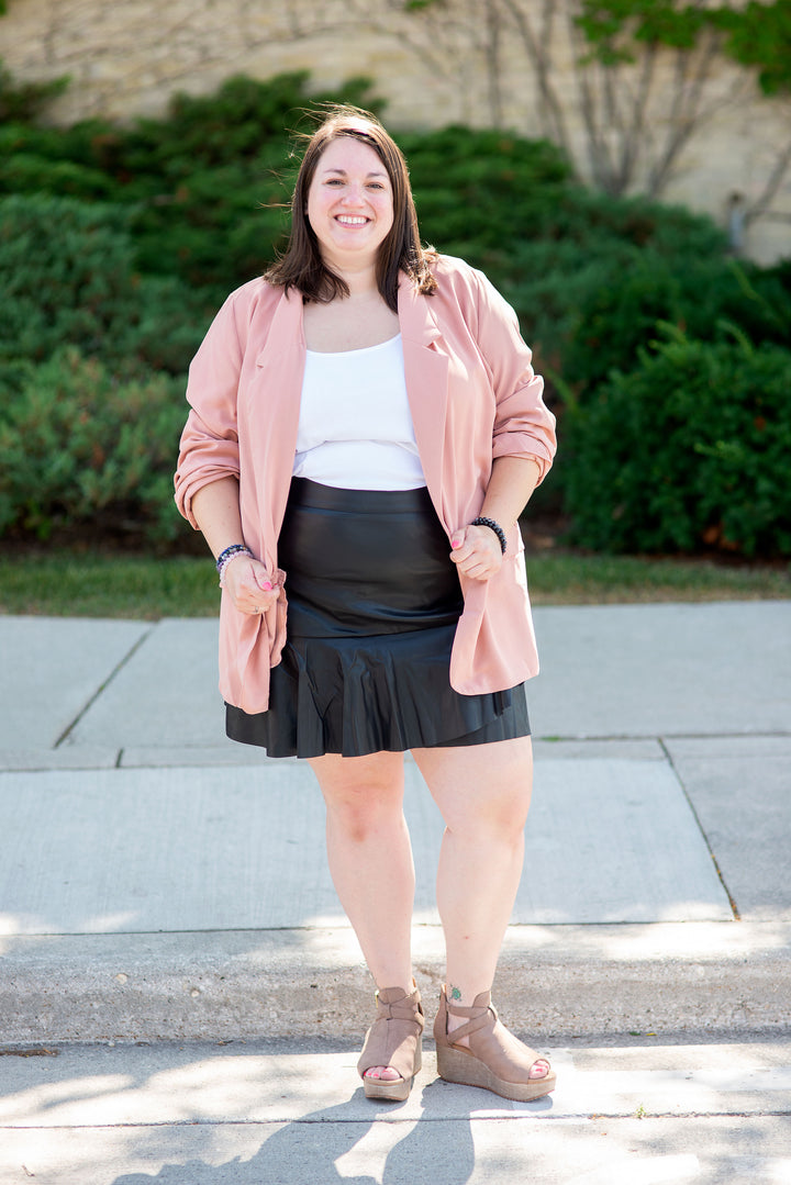 Faux Leather Skirt