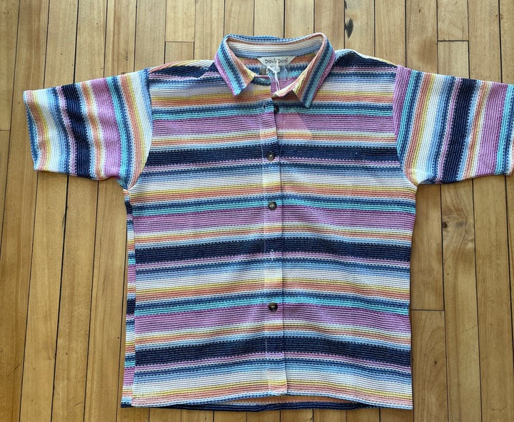 Multi Striped Crochet Top