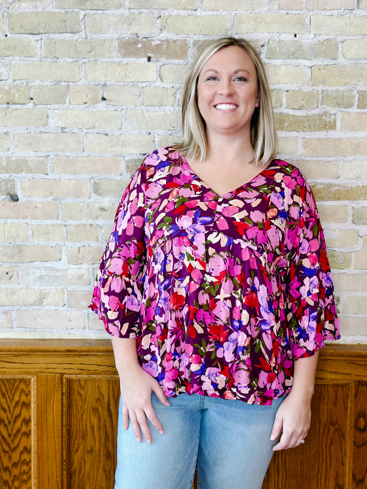 Bold Floral Blouse