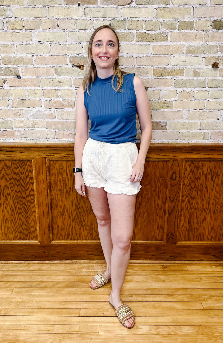 Blue Sleeveless Tank
